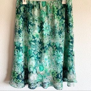 Women’s Blue Floral Skirt size 12